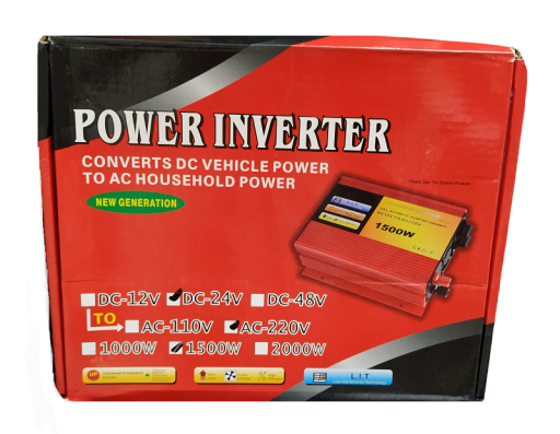 Power Inverter - Μονοφασικό - 1500W - DC-24V - 602059 - Image 2