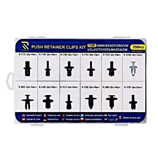 Σετ συνδετήρες αυτοκινήτου - Push Retainer Clips - 350pcs - 043769