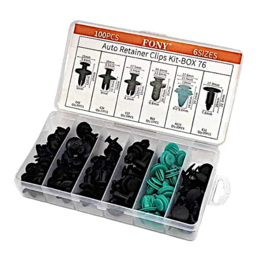 Σετ συνδετήρες αυτοκινήτου - Push Retainer Clips - 100PCS - 001900